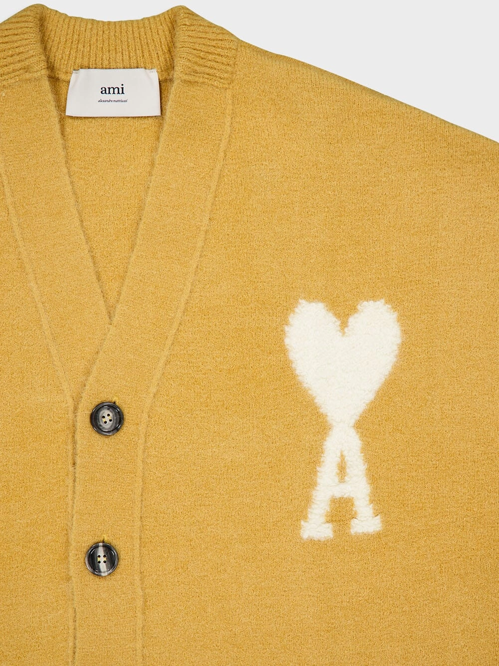 Mustard Alpaca Knit Cardigan
