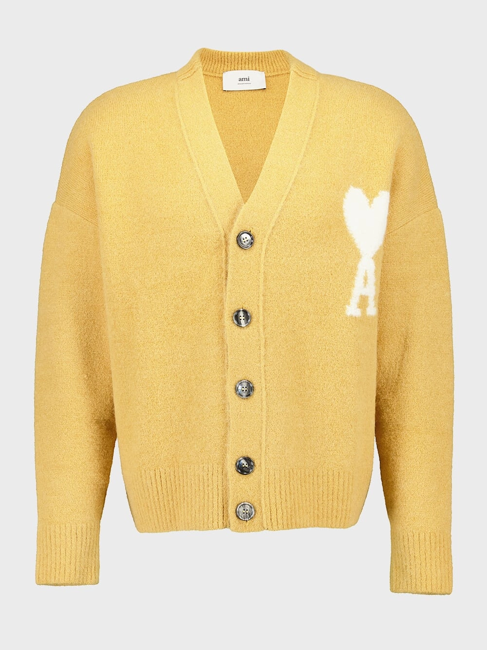 Mustard Alpaca Knit Cardigan