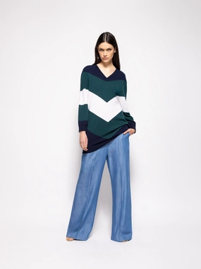 Myrio Salute V-Neck Cashmere Oversize Top Knitwear Womens - women's knitwear cheap