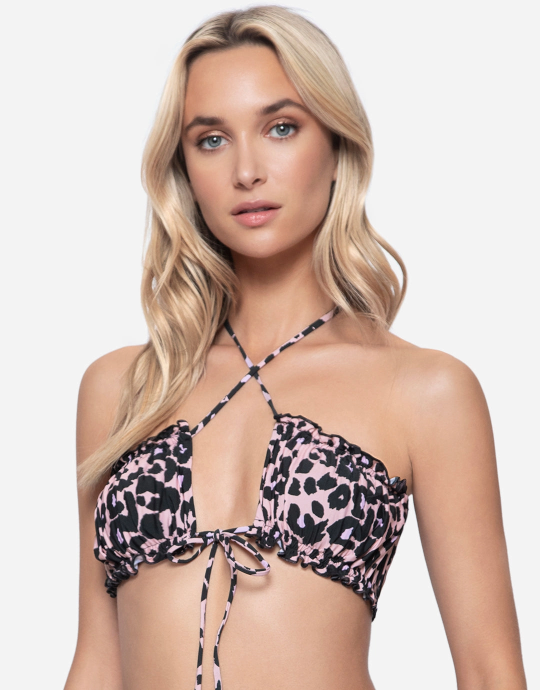 Nala Remi Ruched Bandeau Bikini Top Swim Womens - swimsuits outlet