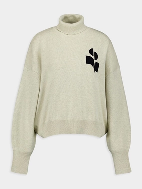 Nash Roll-Neck Intarsia-Knit Logo Jumper Knitwear Womens - women's knitwear cheap