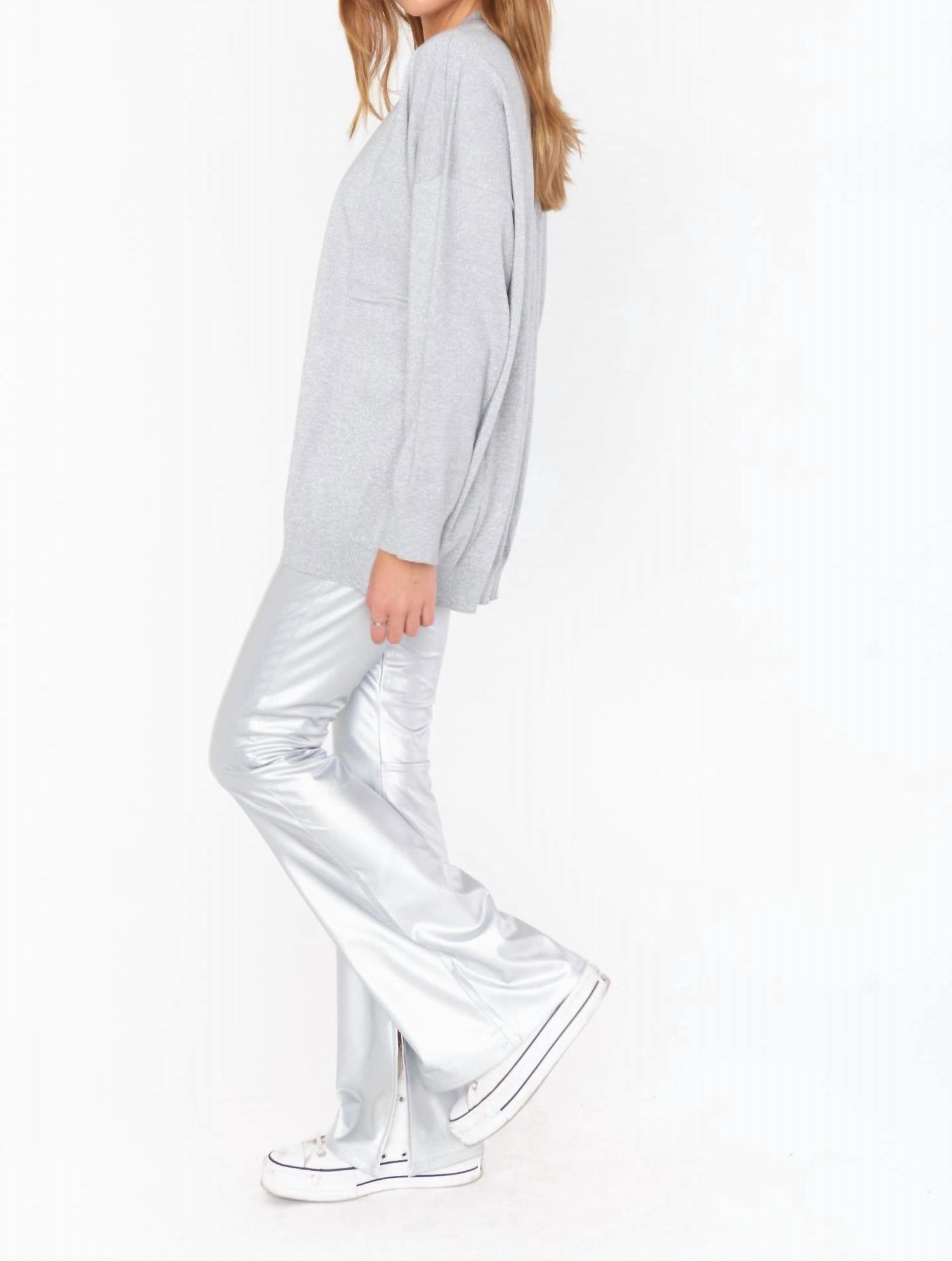 Nashville Pull On Flare Pant In Silver