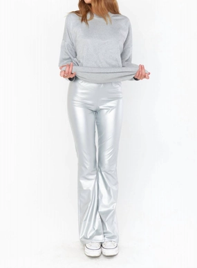 Nashville Pull On Flare Pant In Silver womens capris online shop