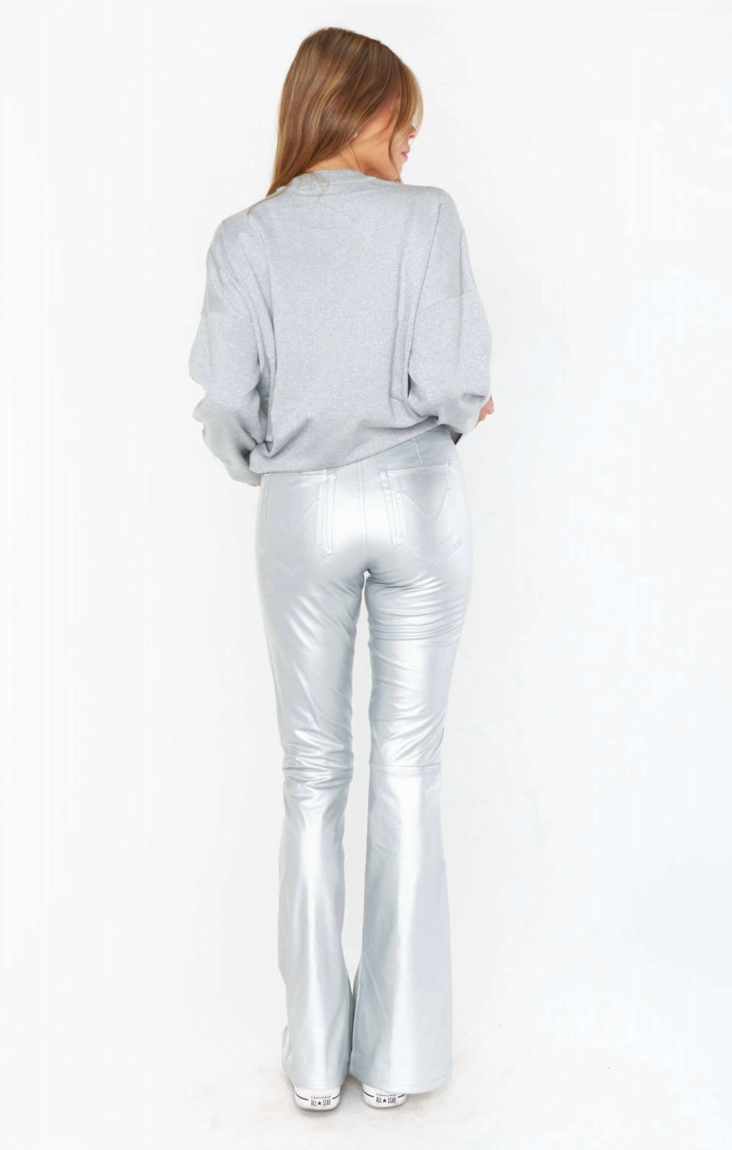 Nashville Pull On Flare Pant In Silver