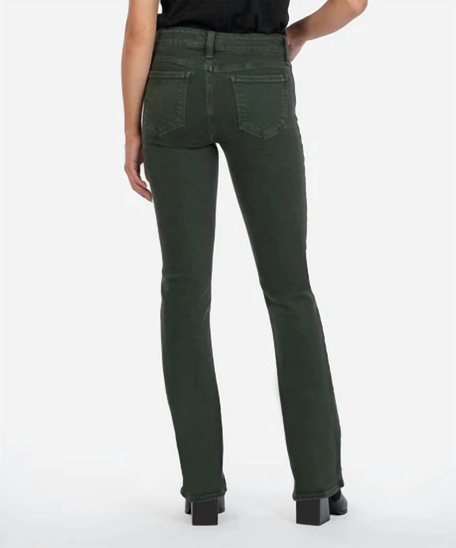 Natalie Bootcut Jeans In Forest Green