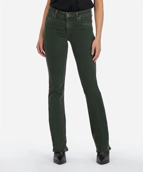Natalie Bootcut Jeans In Forest Green womens trousers outlet