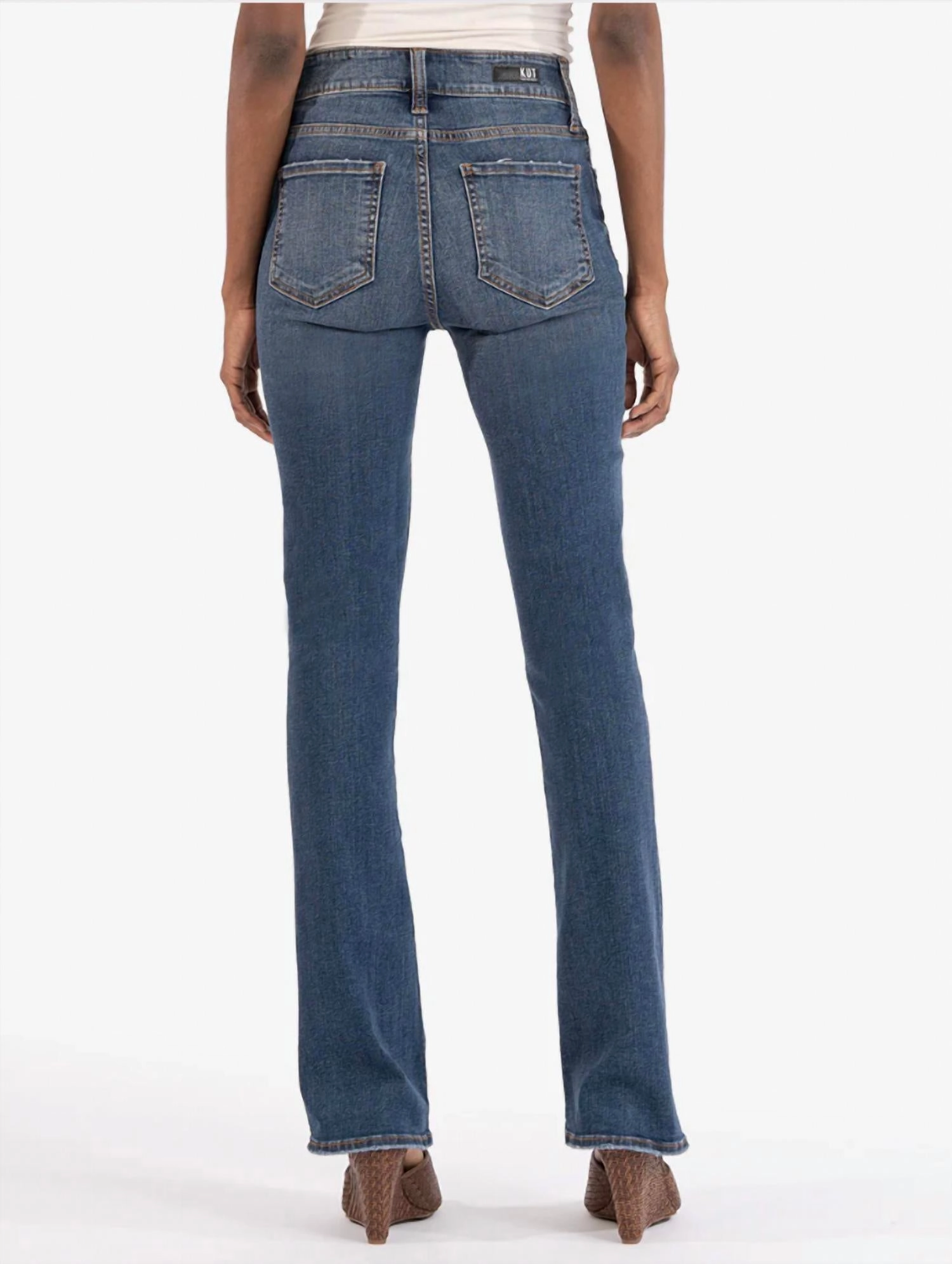 Natalie High Rise Fab Ab Bootcut Jeans In Allied Wash