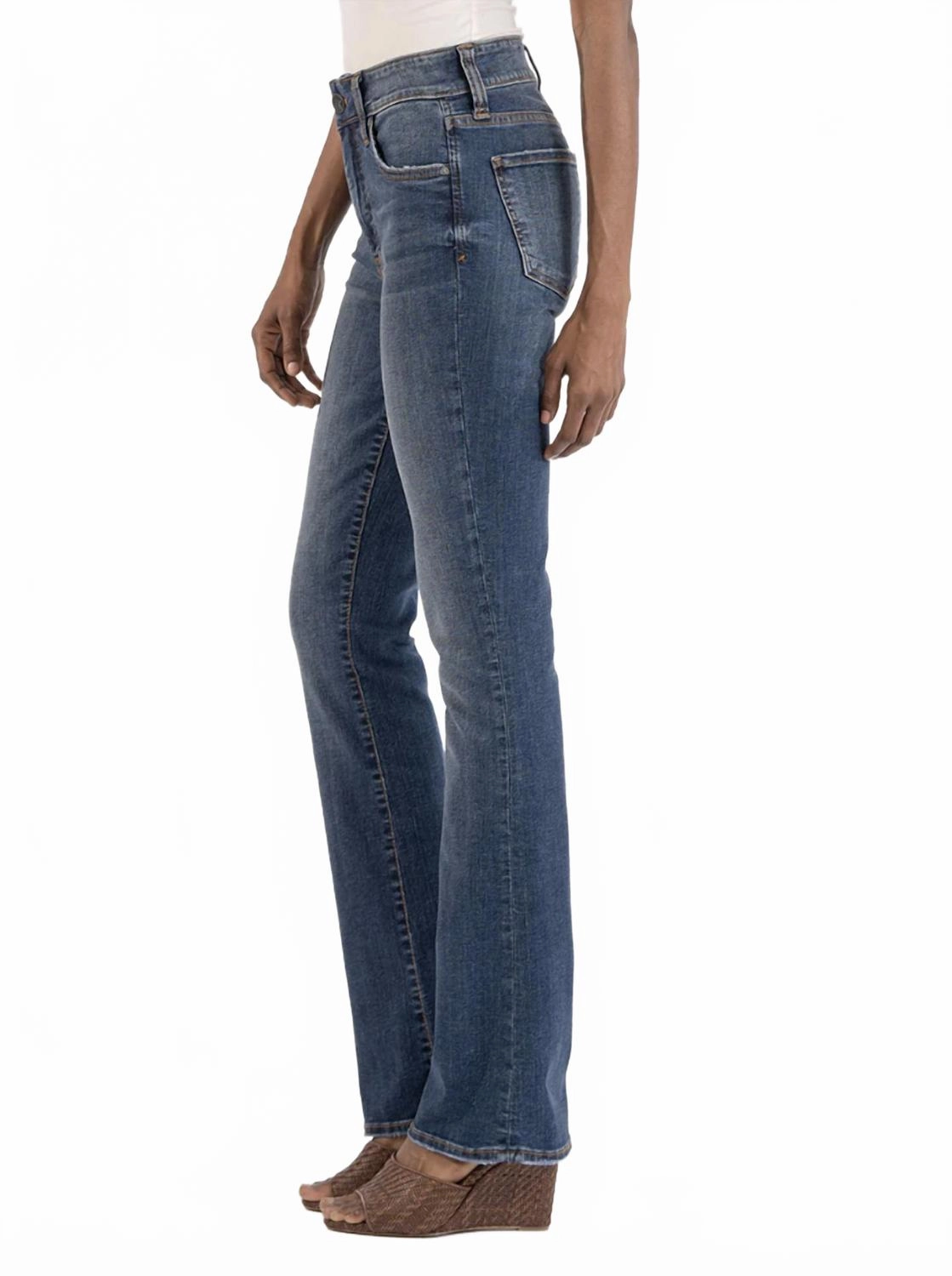 Natalie High Rise Fab Ab Bootcut Jeans In Allied Wash