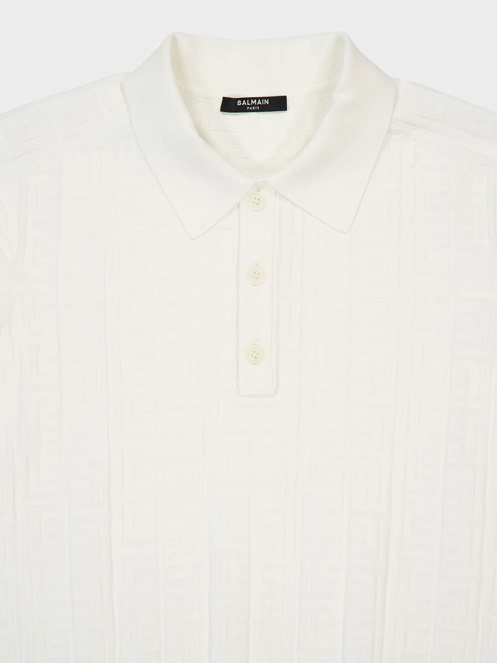 Natural Monogram Knit Polo Shirt