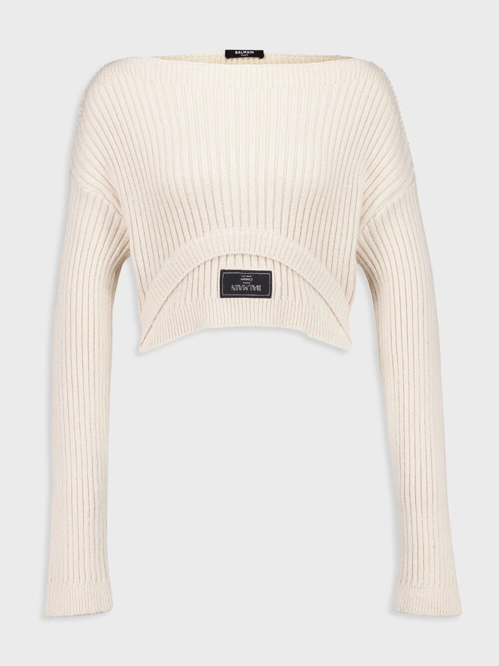 Natural Ribbed Cropped Top Knitwear Womens - women's knitwear cheap