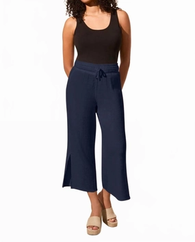 Nautical Wide Leg Pant In Blue womens denim shorts discount