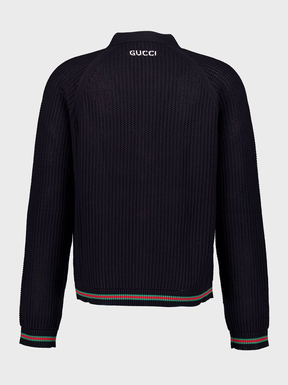 Navy Ajour Cotton Knit Cardigan with Web