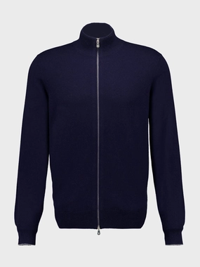 Navy Blue Cashmere Turtleneck Cardigan Knitwear Mens - men's sweaters sale