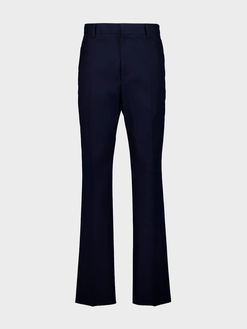 Navy Blue Cotton Canvas Pants Suits Mens - men's suits outlet