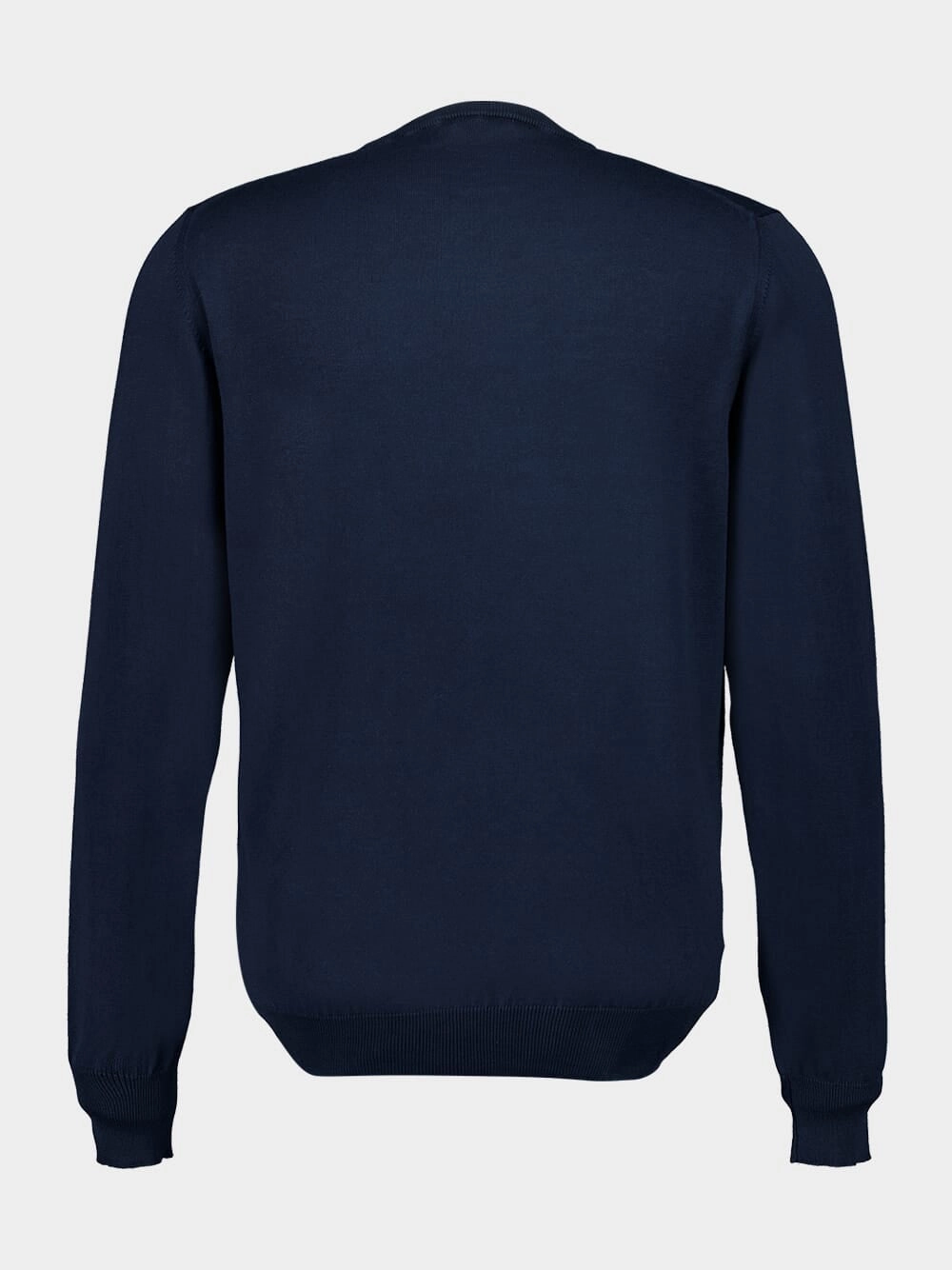 Navy Blue Cotton Crew-Neck Jumper