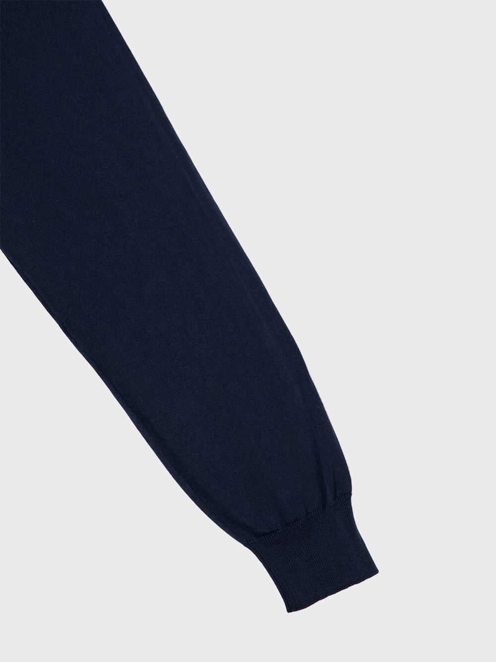 Navy Blue Cotton Crew-Neck Jumper