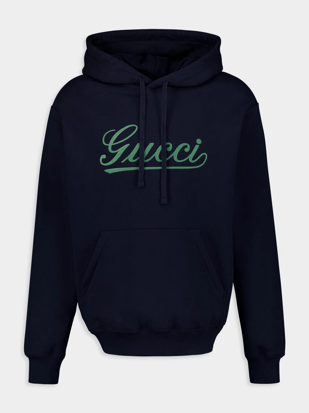 Navy Blue Cotton jersey hooded sweatshirt Knitwear Mens - men's sweaters sale