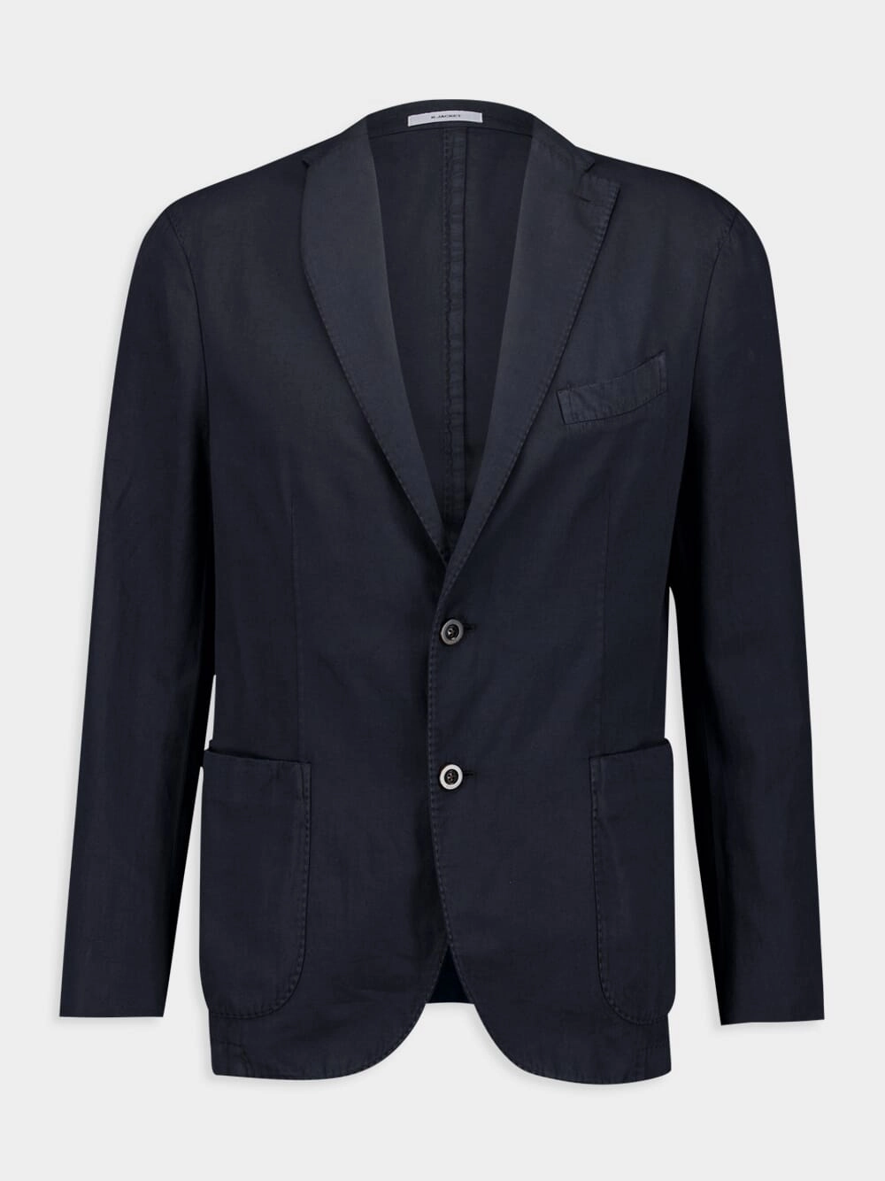 Navy Blue Cotton-Linen Full Suit Suits Mens - men's suits outlet