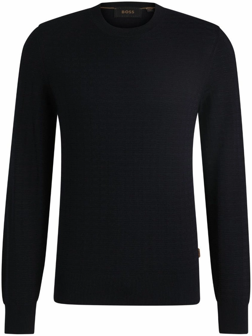 Navy Blue Crew Neck Sweater