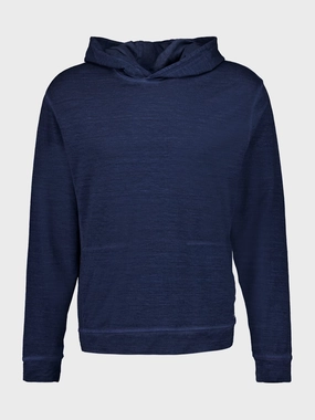 Navy Blue Fade Long-Sleeve Hooded Sweatshirt Knitwear Mens - men's sweaters sale