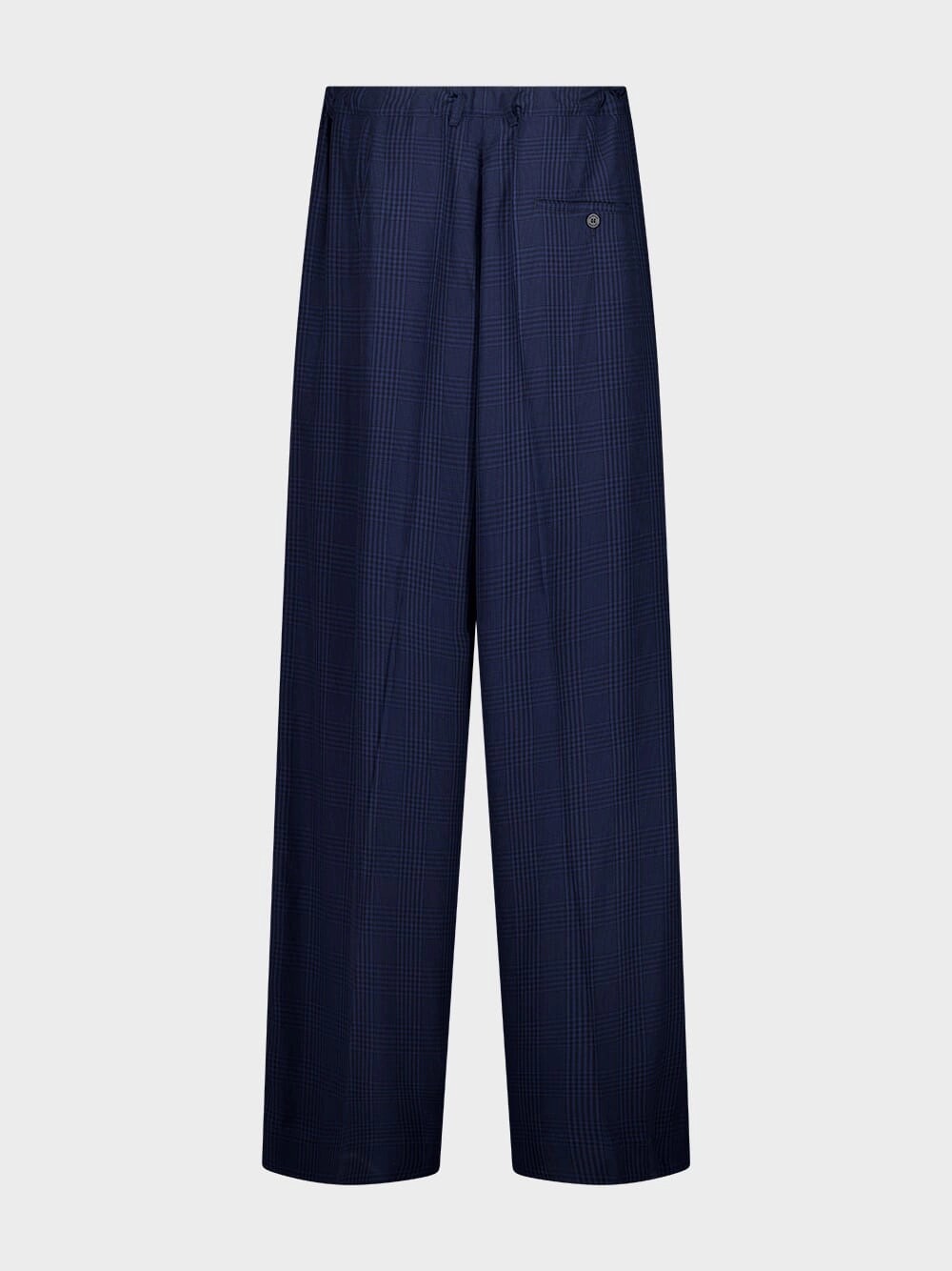 Navy Blue Fluid Tailored Pants