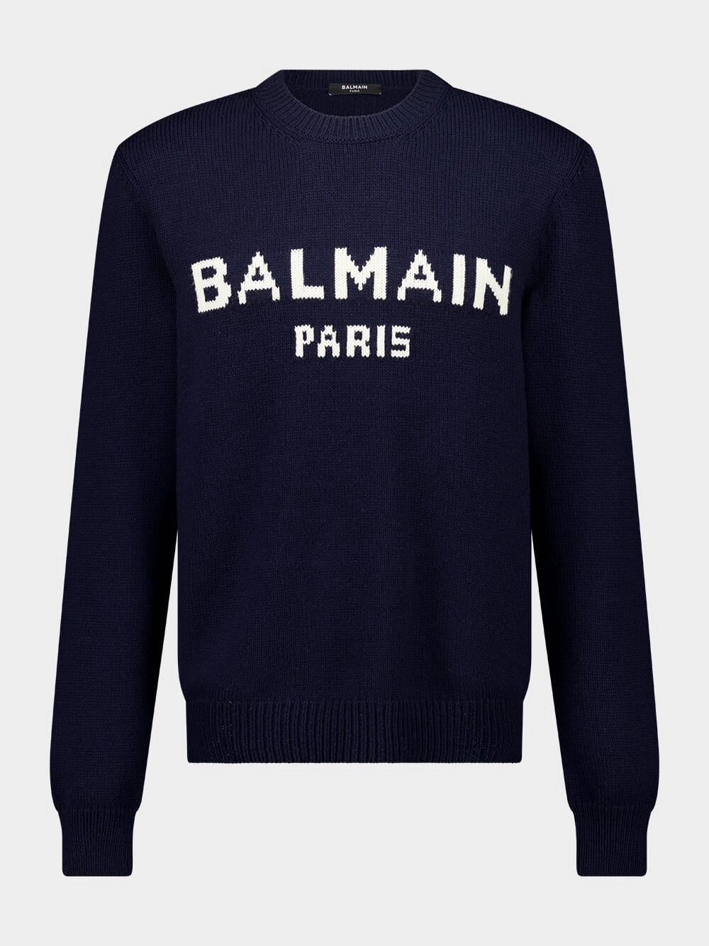 Navy Blue Intarsia Logo Sweater Knitwear Mens - men's sweaters sale