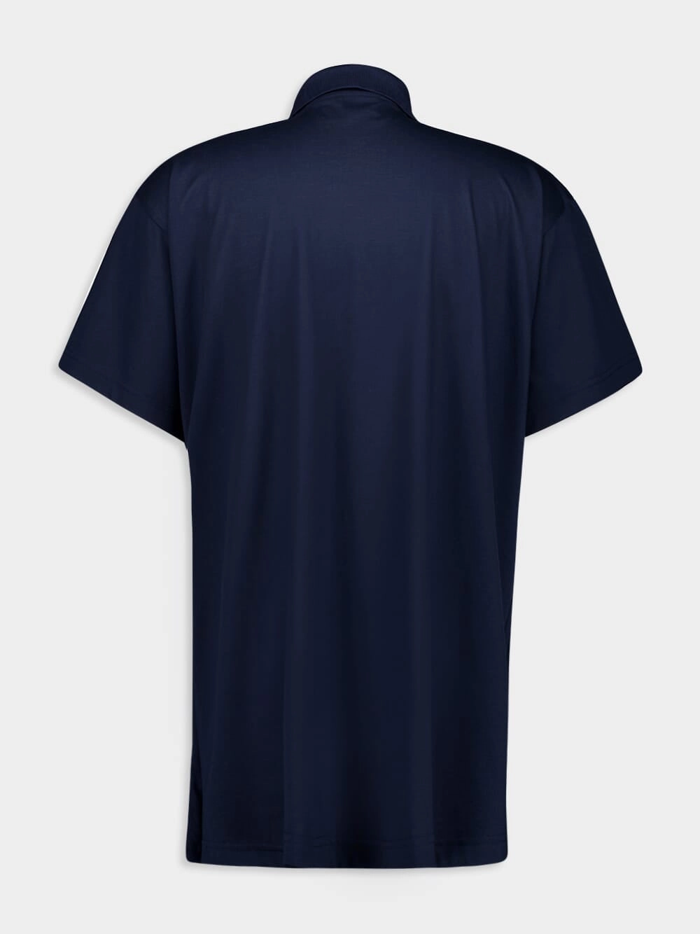 Navy Blue Intertwined Cotton Piqu Polo