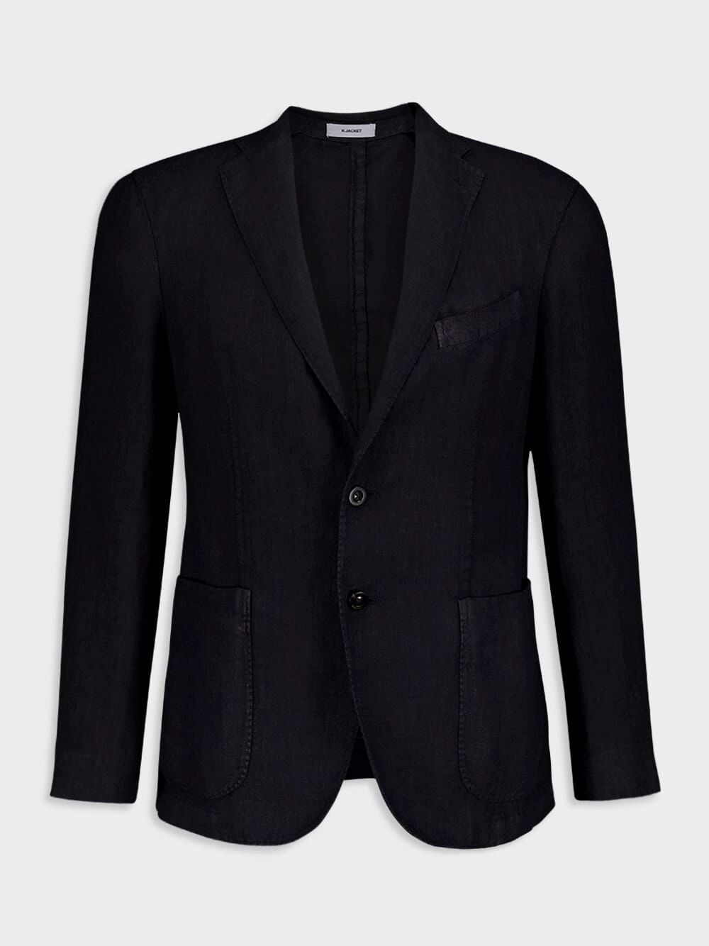 Navy Blue Linen Notch-Lapel Jacket Suits Mens - men's suits outlet