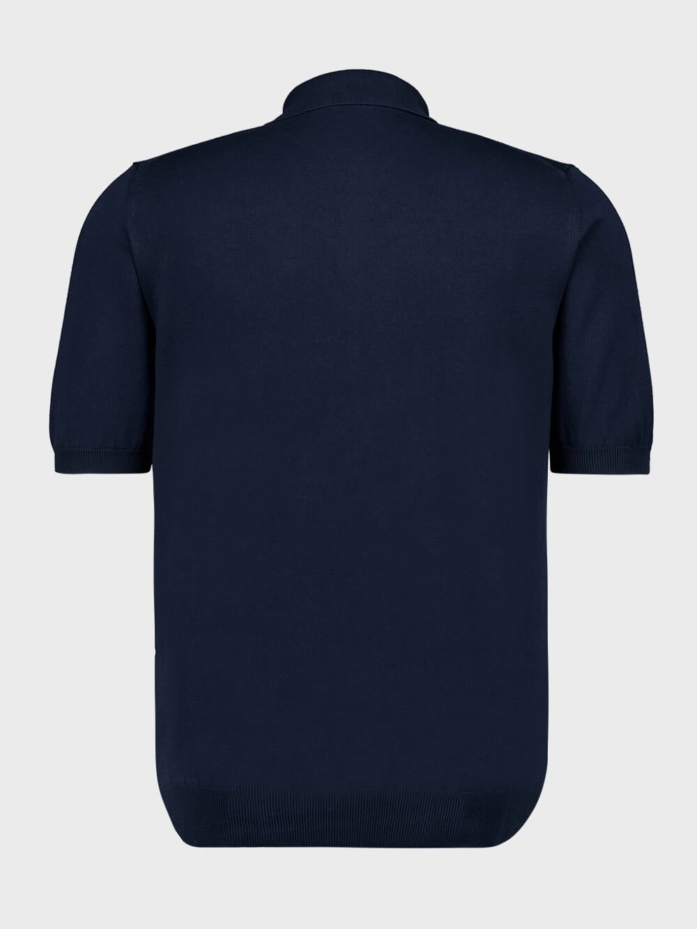 Navy Blue Regular-Fit Cotton Polo
