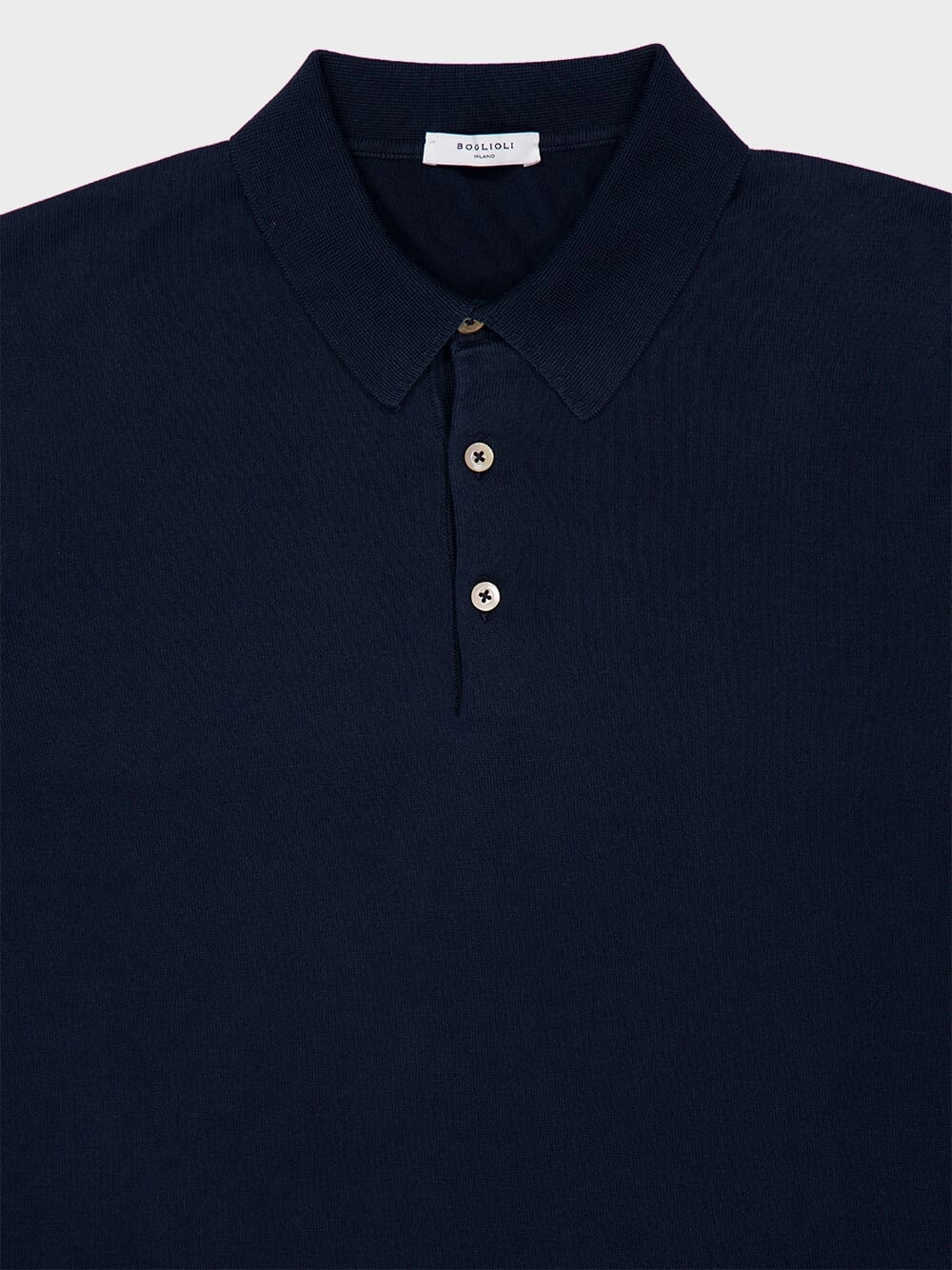 Navy Blue Regular-Fit Cotton Polo