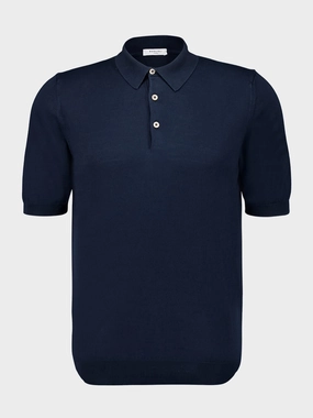 Navy Blue Regular-Fit Cotton Polo Tops Mens - men's t-shirts outlet