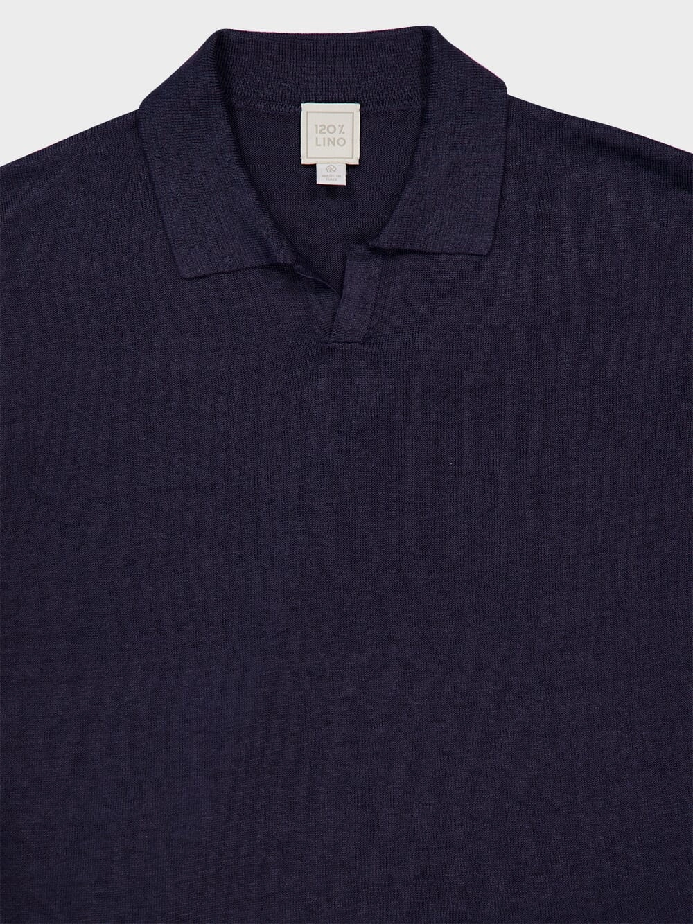 Navy Blue Short-Sleeve Knit Jumper
