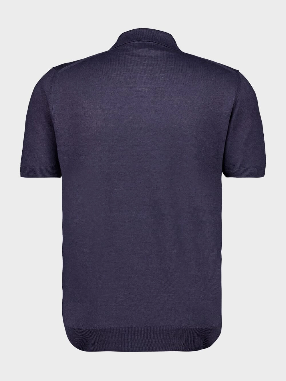 Navy Blue Short-Sleeve Knit Jumper