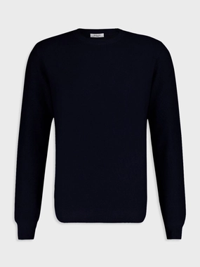 Navy Blue Wool Sweater Knitwear Mens - men's sweaters sale