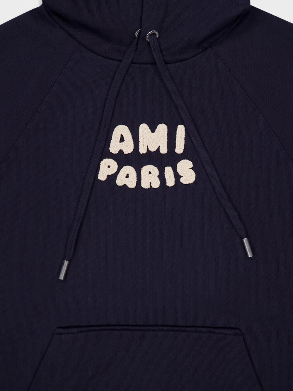 Navy Cotton Hooded Sweatshirt with Patch