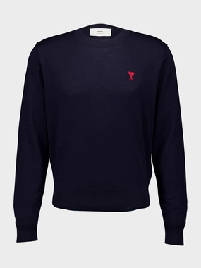 Navy Crew Neck Sweater Knitwear Mens - men's sweaters sale