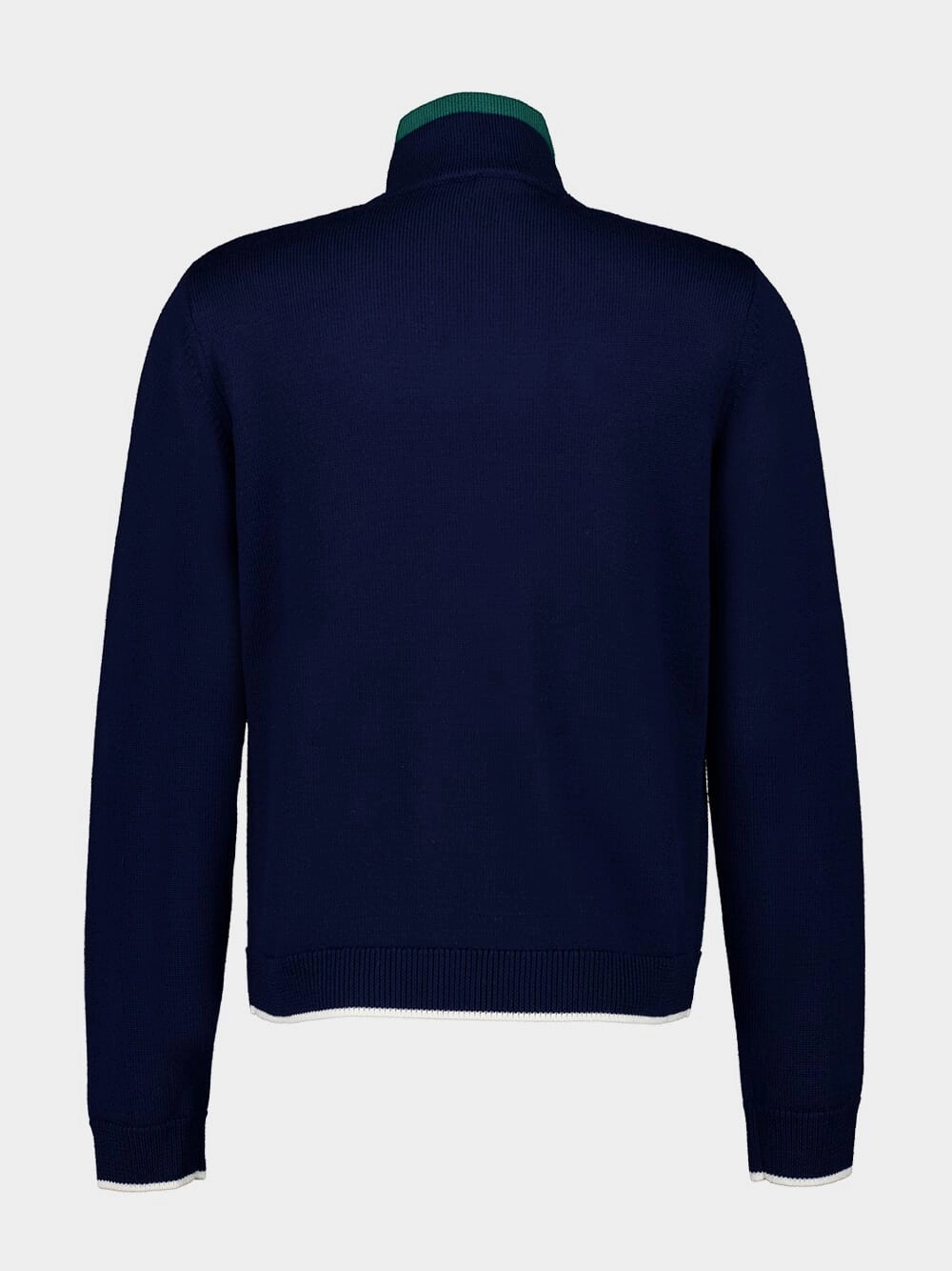 Navy Knit Tennis Track Top