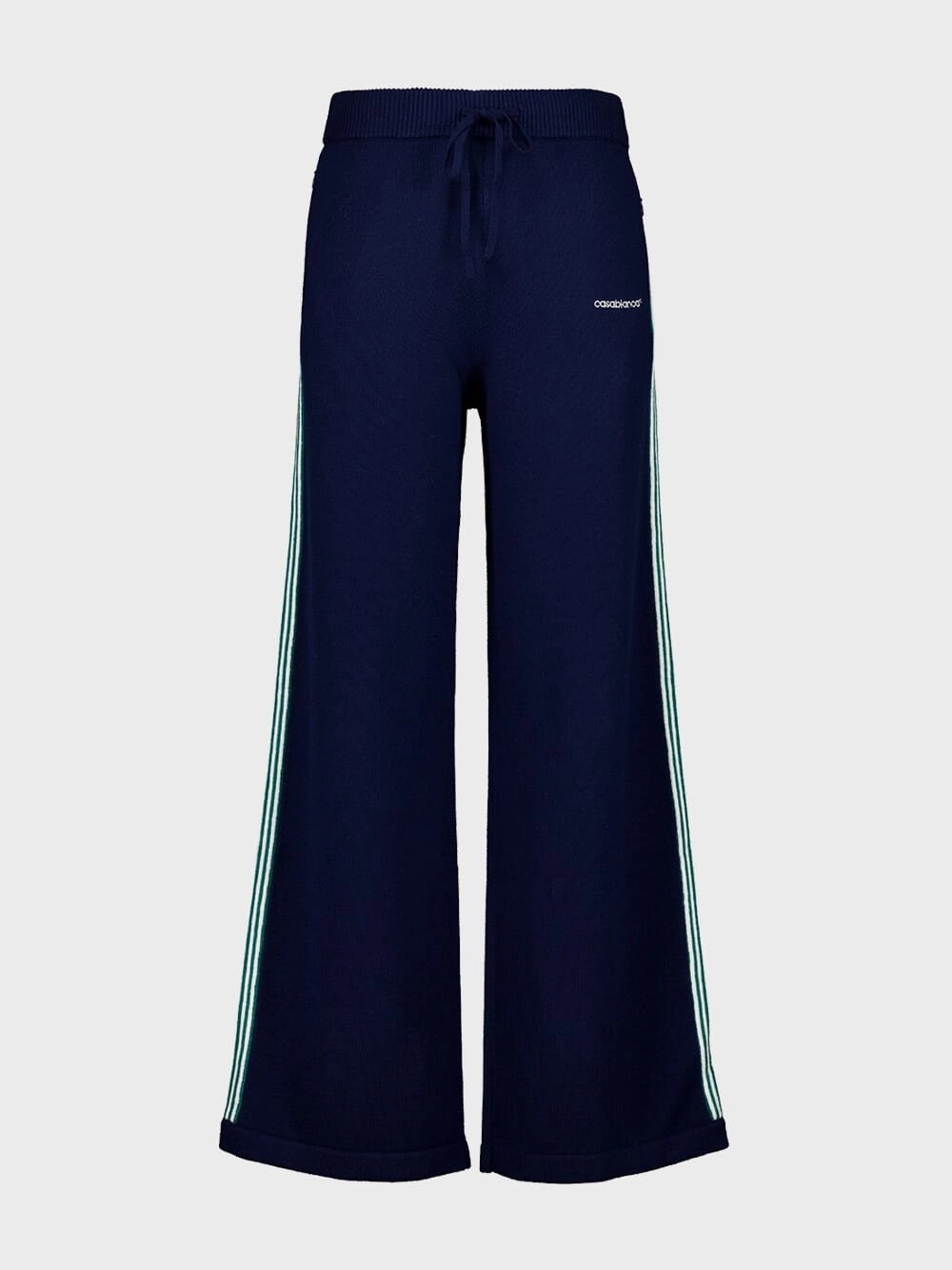 Navy Knit Tennis Trousers Knitwear Womens - women's knitwear cheap