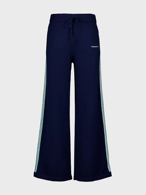 Navy Knit Tennis Trousers Knitwear Womens - women's knitwear cheap