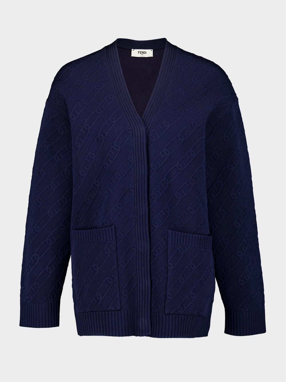 Navy Logo Knit Cardigan Knitwear Womens - women's knitwear cheap