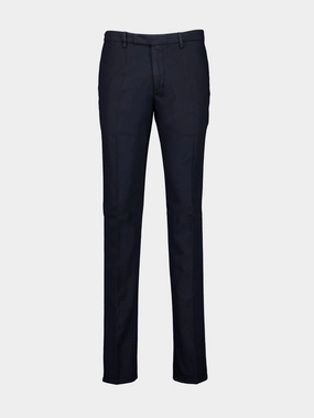 Navy Pressed-Crease Trousers Suits Mens - men's suits outlet