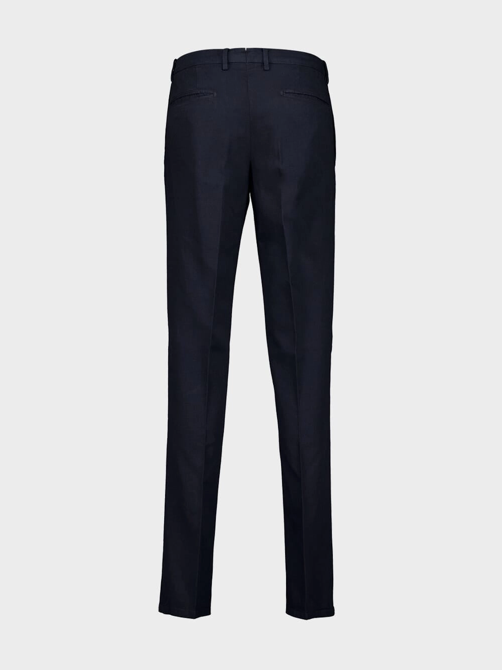 Navy Pressed-Crease Trousers