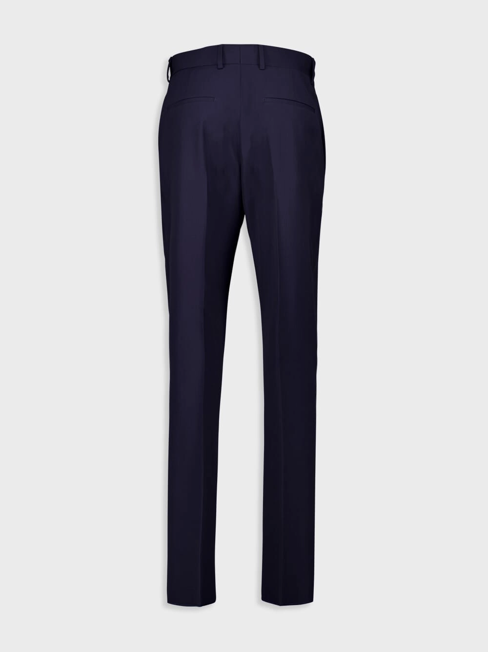 Navy Straight-Fit Trousers