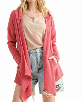 Need To Love You Cardigan In Rose Pink Tops Womens - sheer tops clearance