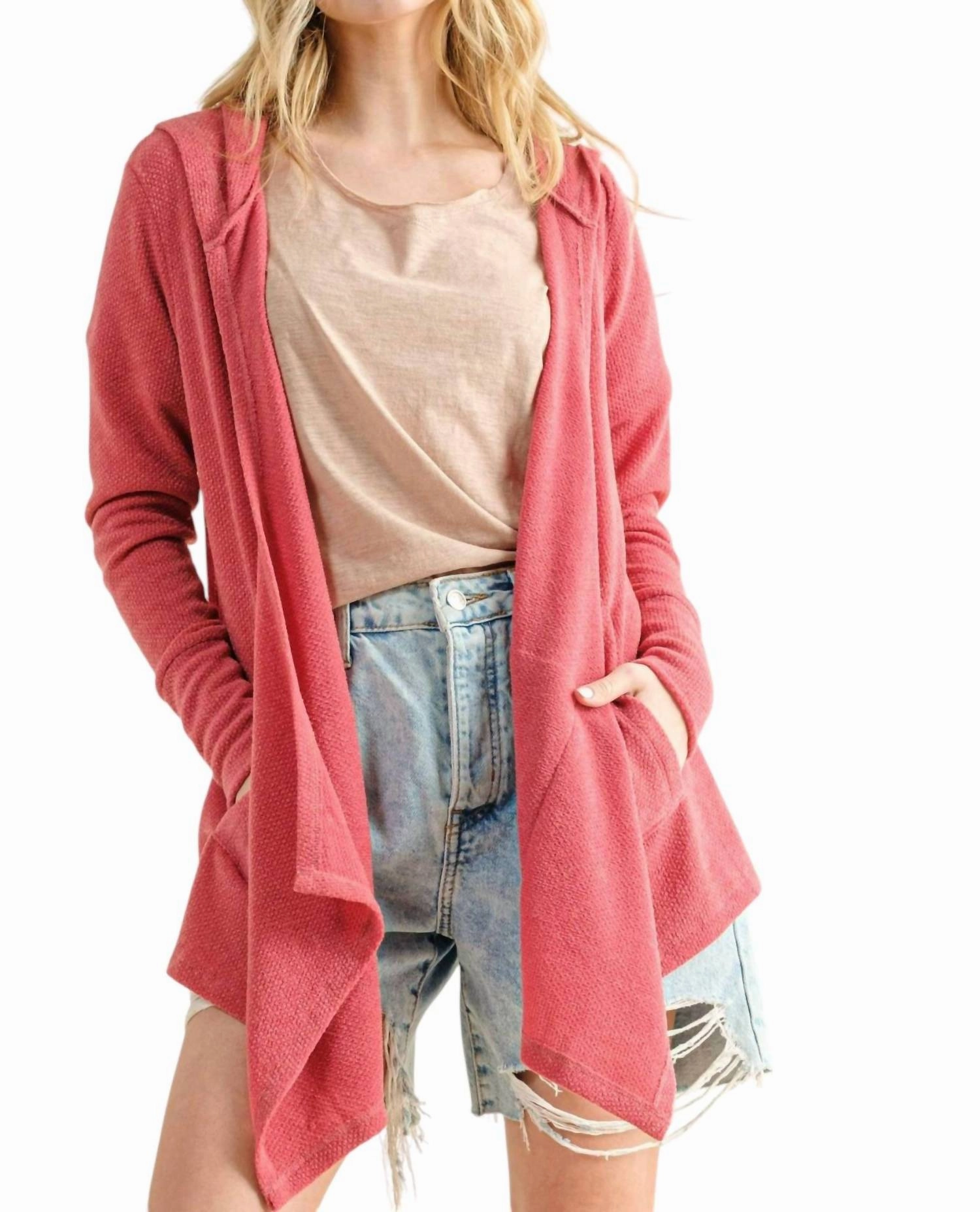 Need To Love You Cardigan In Rose Pink Tops Womens - sheer tops clearance