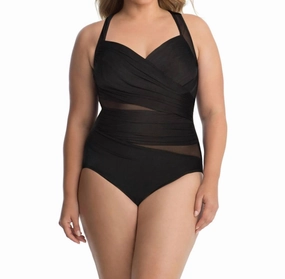 Net Work Madero One Piece Swimsuit - Plus In Black Swim Womens - reversible swimsuits