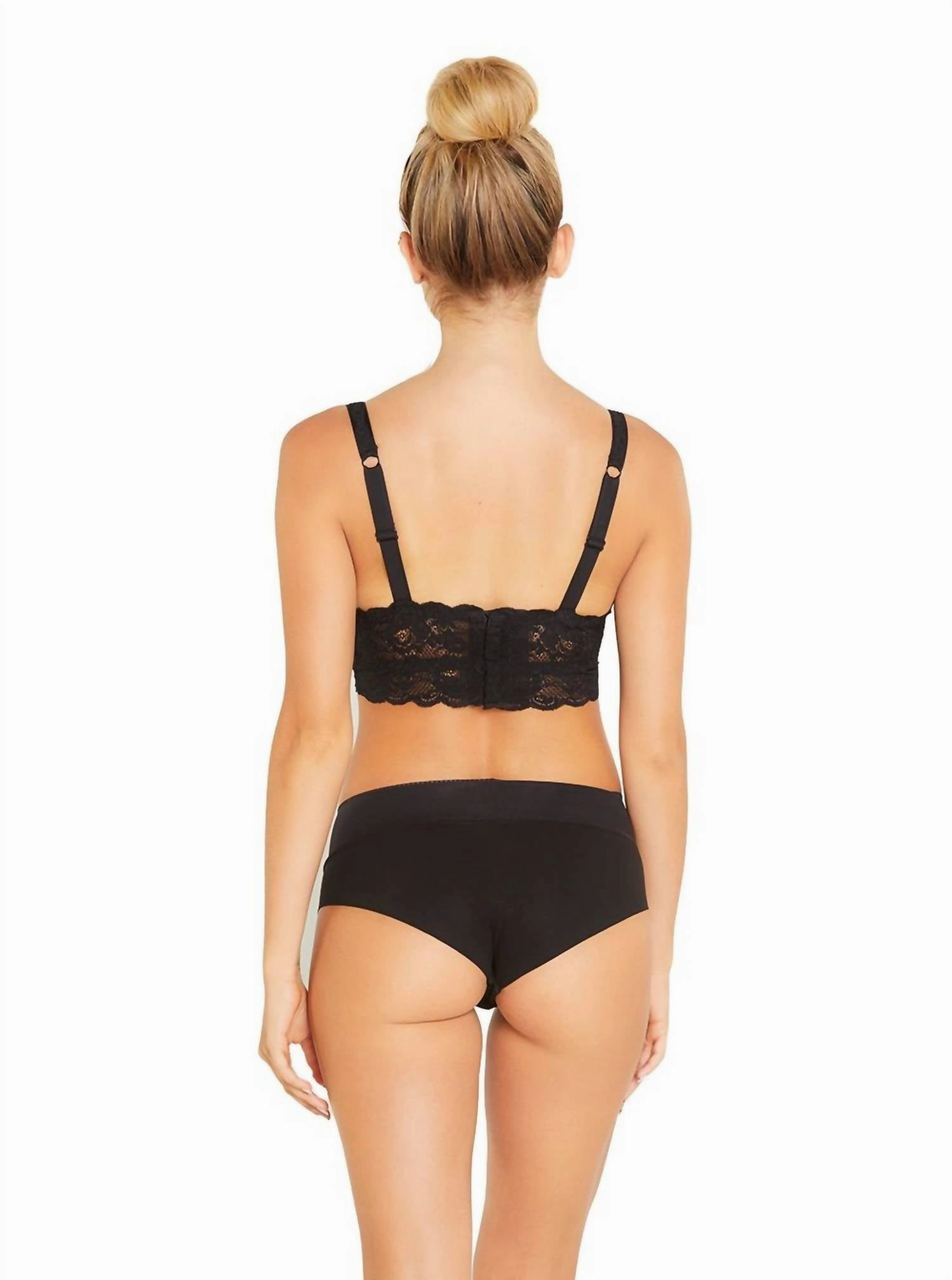 Never Say Never Curvy Hook And Eye Bralette In Black