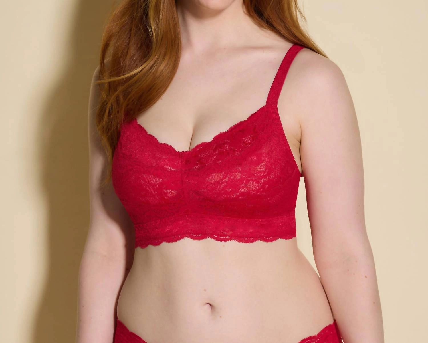 Never Say Never Curvy Sweetie Bralette In Mystic Red