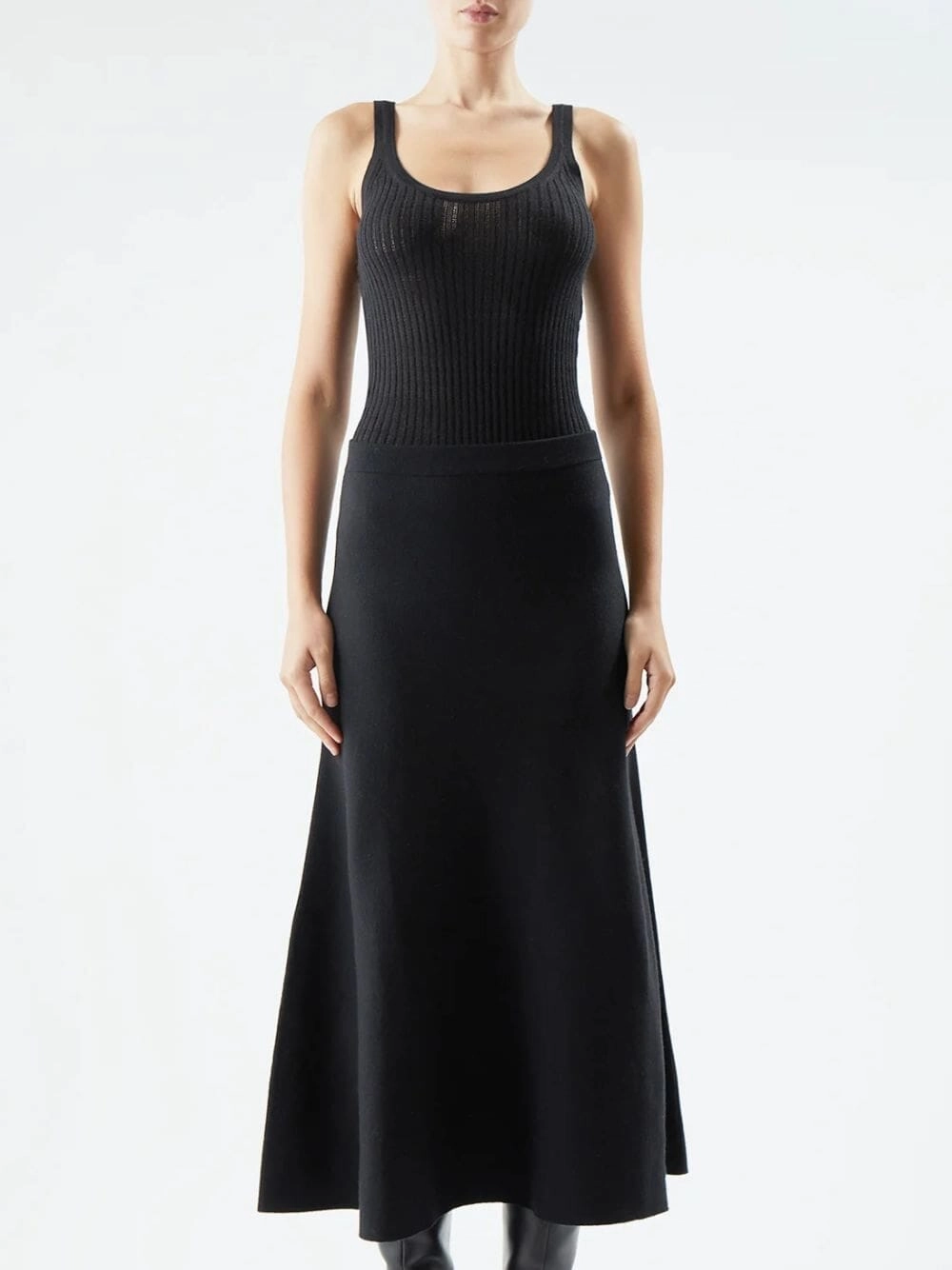 Nevin Pointelle-Knit Cashmere and Silk-Blend Tank