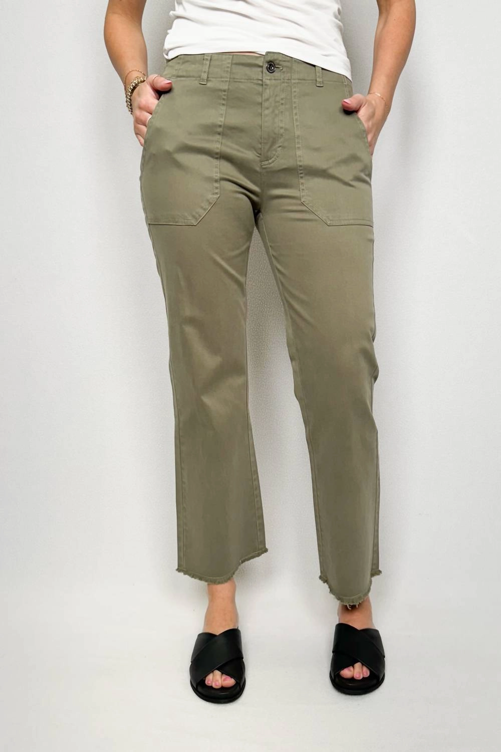 New Peyton Pant In Olive womens dress pants clearance